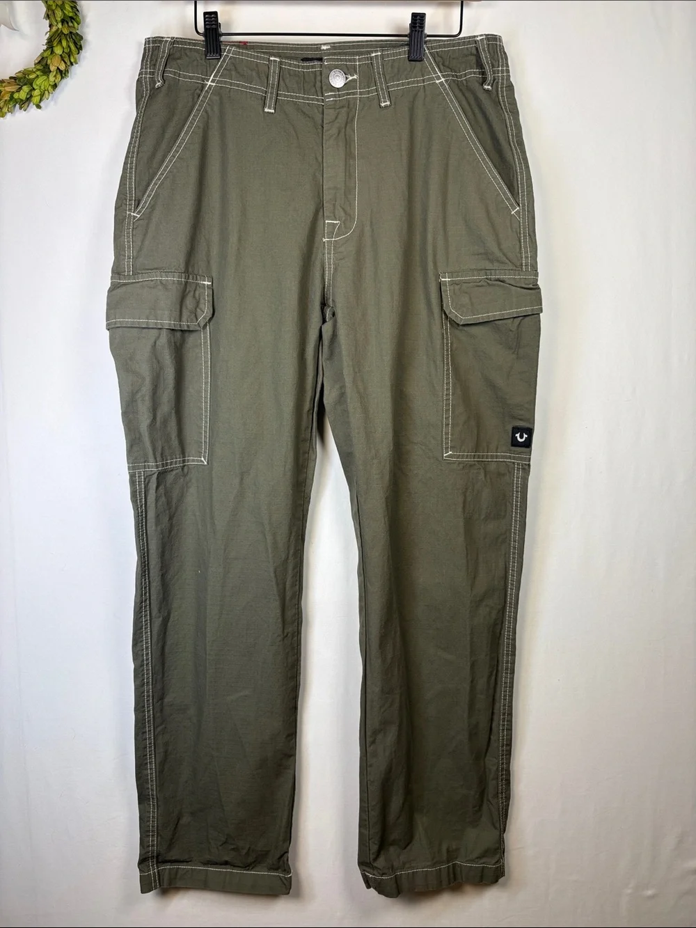 TRUE RELIGION Pants Men's Green Ripstop Cargo Pant
